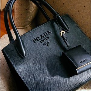 New condition PRADA monochrome bag in black